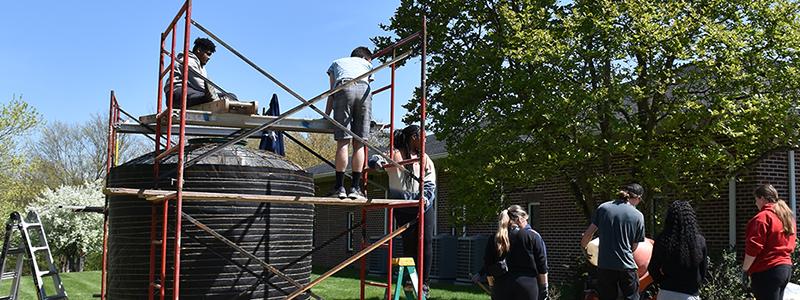 Building GMercyU's Cistern on Campus